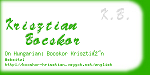 krisztian bocskor business card